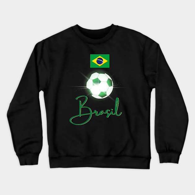 Brazil Soccer Lover Crewneck Sweatshirt by SoLunAgua